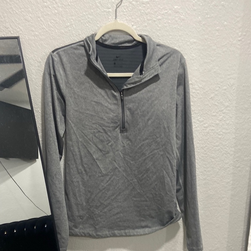 Nike Dri-FIT Heather Gray Top